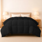 Lux Decor Down Alternative Comforter – 1 Piece Fluffy Duvet Insert with Box Stitch Design – Soft and Cozy Bedding, 102" x 90"