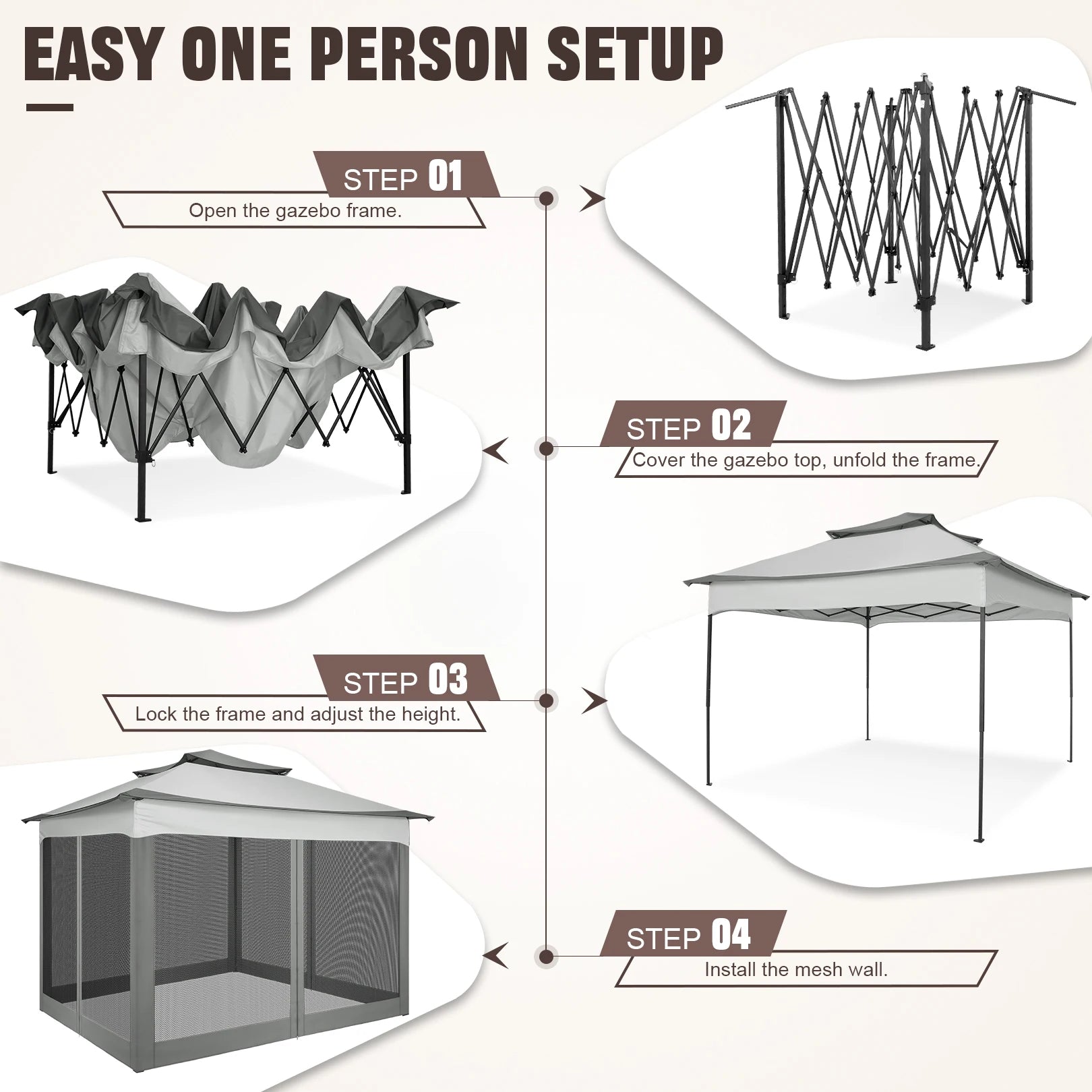 12x12 Pop up Gazebo on Clearance with Mosquito Netting