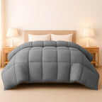 Lux Decor Down Alternative Comforter – 1 Piece Fluffy Duvet Insert with Box Stitch Design – Soft and Cozy Bedding, 102" x 90"