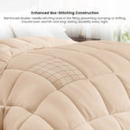 Lux Decor Down Alternative Comforter – 1 Piece Fluffy Duvet Insert with Box Stitch Design – Soft and Cozy Bedding, 102" x 90"