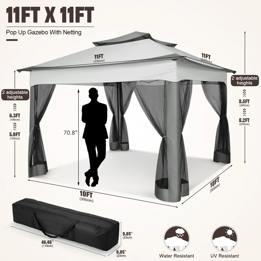 12x12 Pop up Gazebo on Clearance with Mosquito Netting