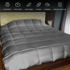 Lux Decor Down Alternative Comforter – 1 Piece Fluffy Duvet Insert with Box Stitch Design – Soft and Cozy Bedding, 102" x 90"