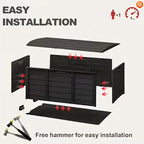 75 Gallon Large Outdoor Deck Box with Lockable Lid