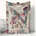 Vintage Patchwork Butterfly Throw Blanket