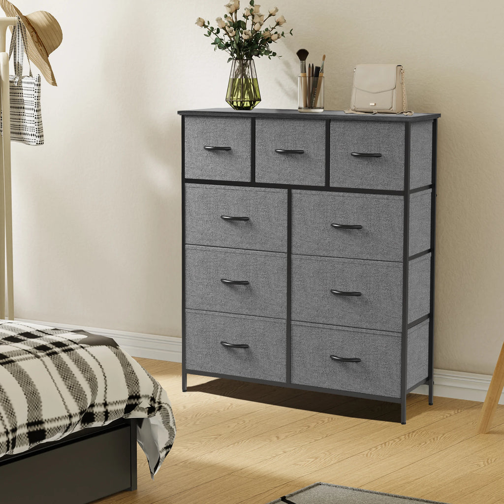9 Storage Drawer Tall Chest Organizer