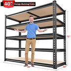 REIBII 2500LBS Garage Shelving 72''H Storage Shelves