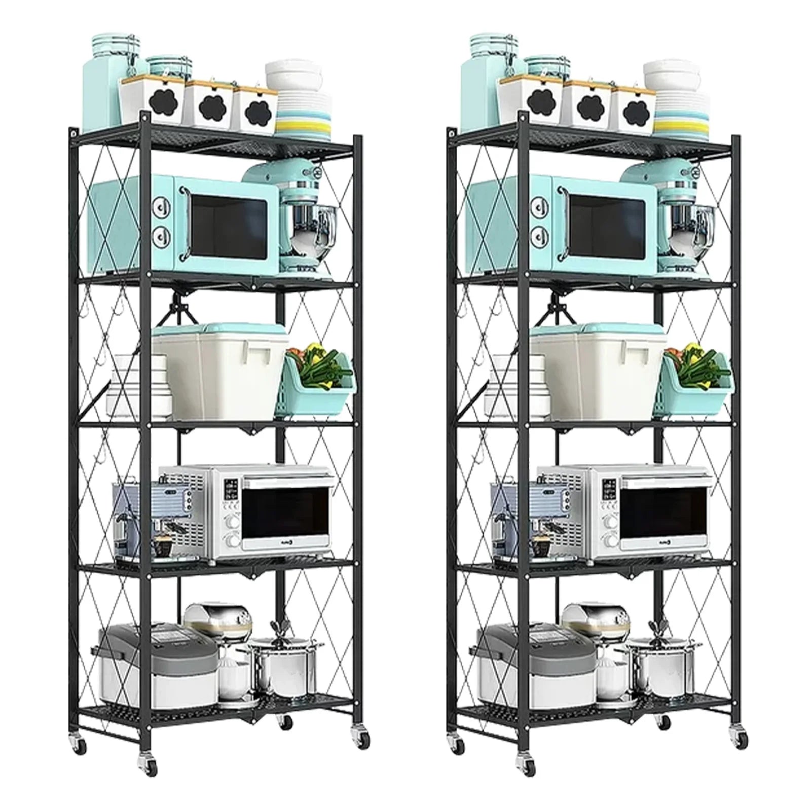 Storage Shelving 5-Tier With Wheel Unit