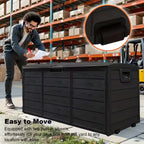 75 Gallon Large Outdoor Deck Box with Lockable Lid