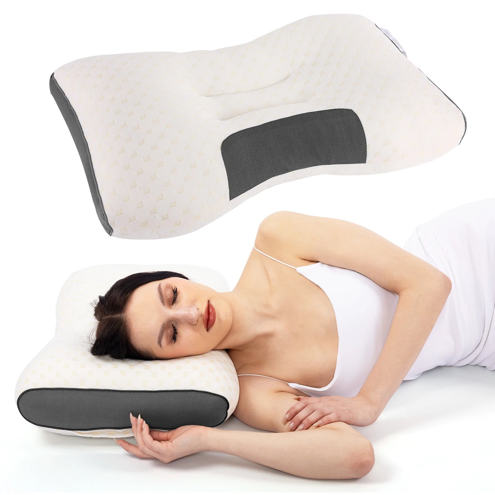 2pcs Soft Knitted Massage Neck Pillow
