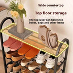 Portable Storage With Metal Frame and Plastic Shelves.