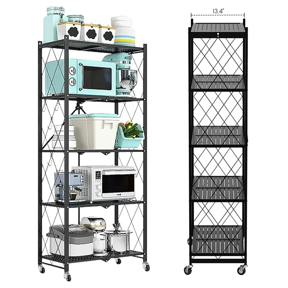 Storage Shelving 5-Tier With Wheel Unit