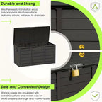 75 Gallon Large Outdoor Deck Box with Lockable Lid