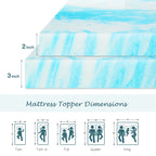JHK 2-4 Inch Memory Foam Soft Mattress Topper Thick Gel Cooling Mattress Soft and Breathable Bed Topper Bedroom Furniture