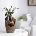 Relaxation Soothing Sound Waterfall Fountain with LED Lights Indoor