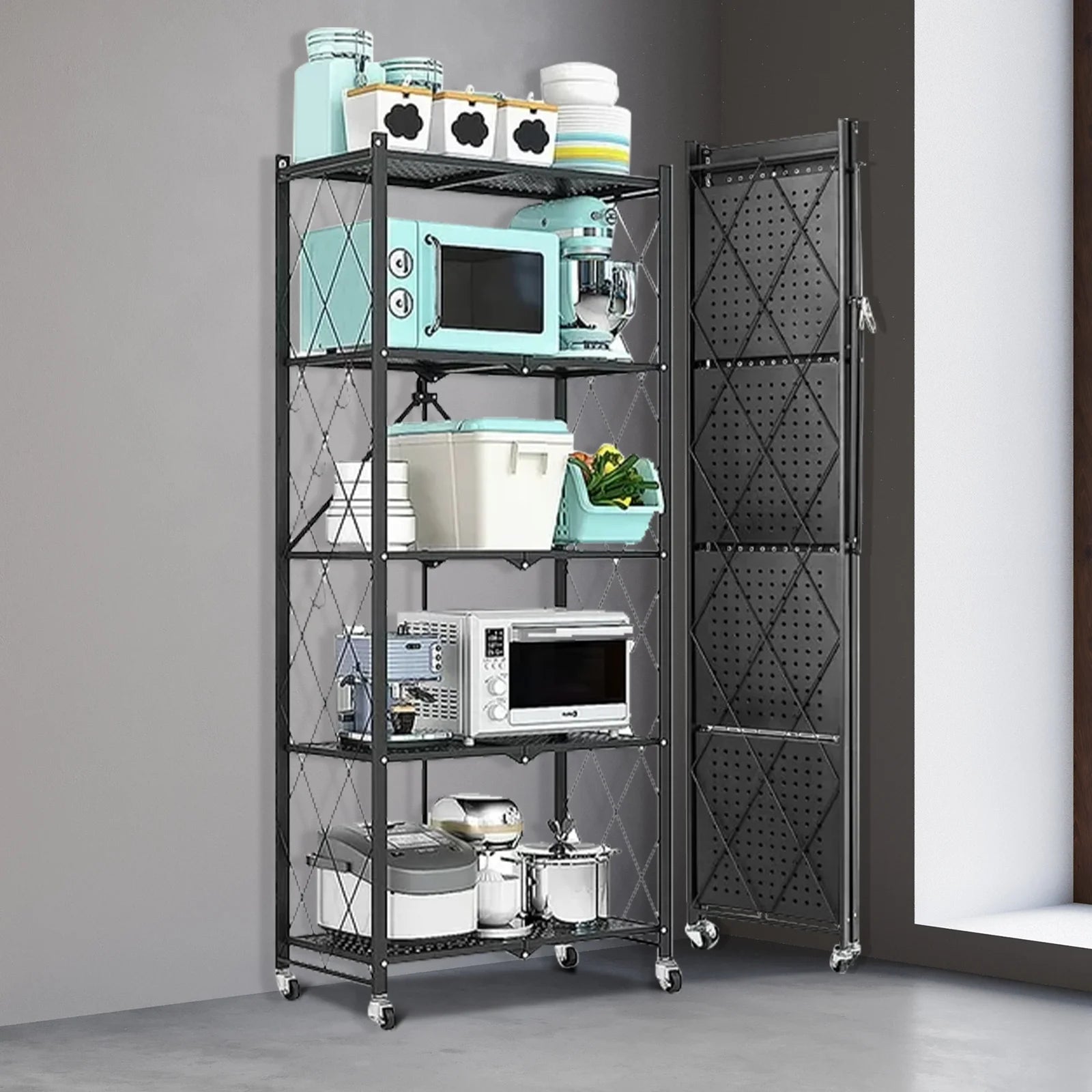 Storage Shelving 5-Tier With Wheel Unit