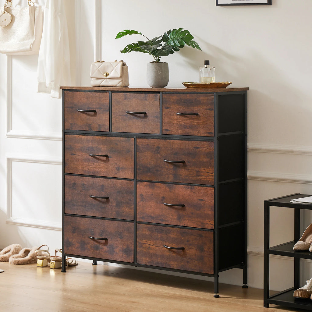 9 Storage Drawer Tall Chest Organizer