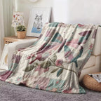 Vintage Patchwork Butterfly Throw Blanket