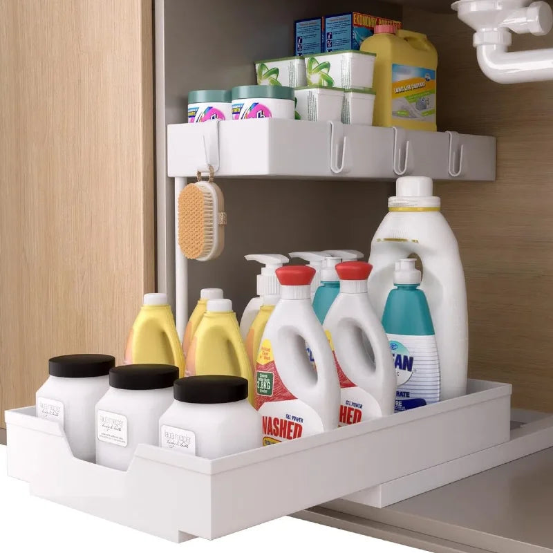 Under-sink storage rack