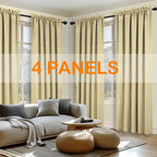 4pcs Light Filtering Curtains