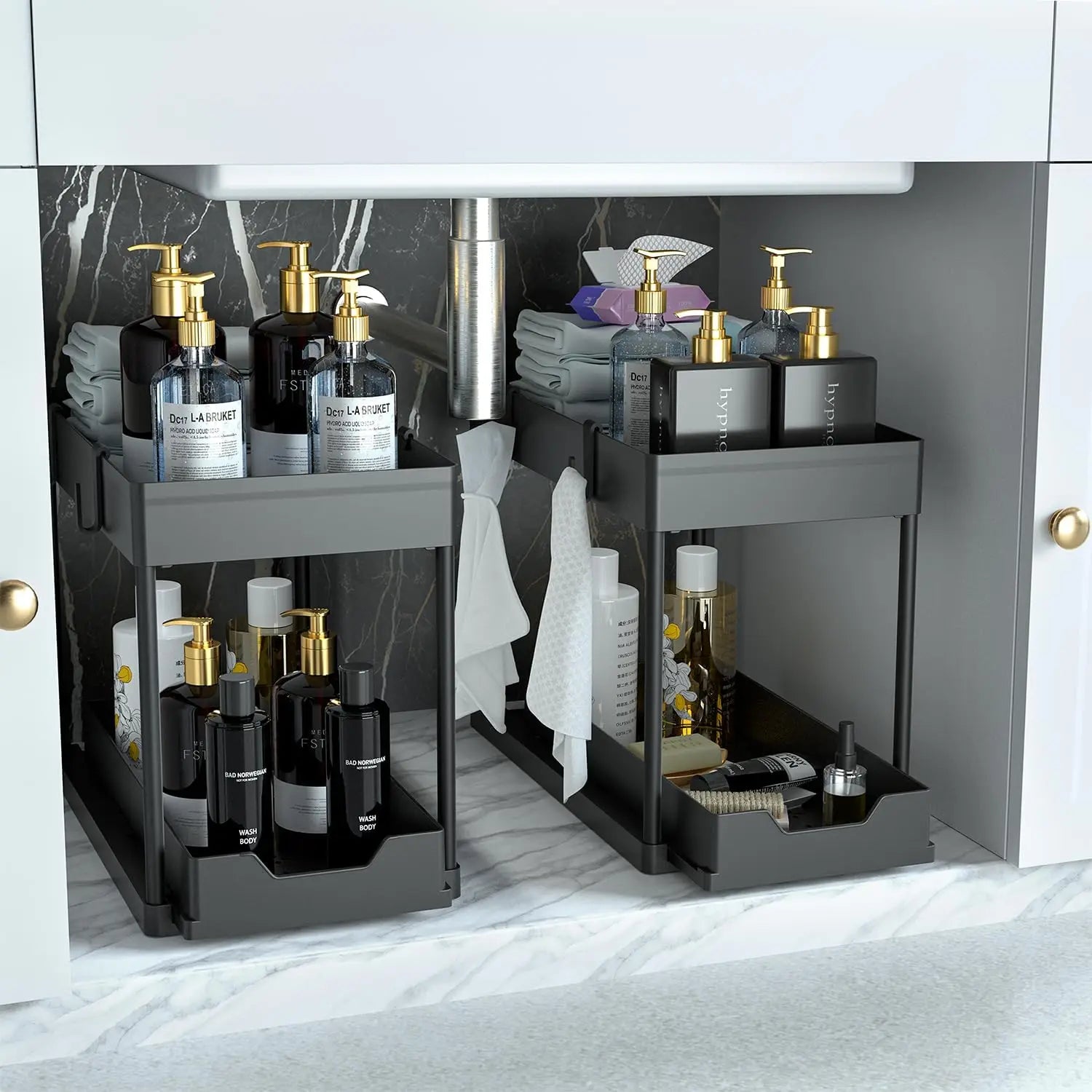 Under-sink storage rack