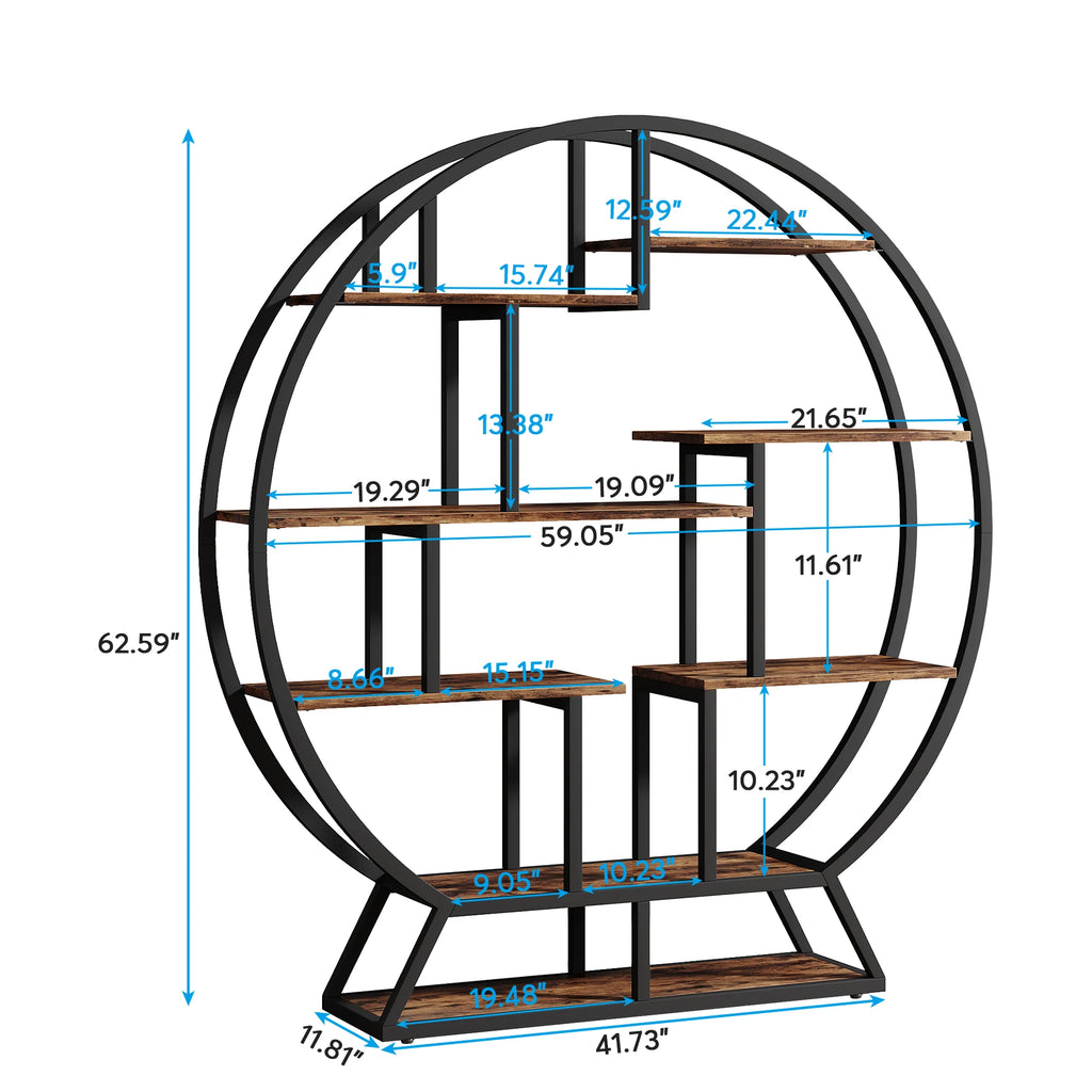 Bookshelf, Round Bookshelves Etagere Bookcase