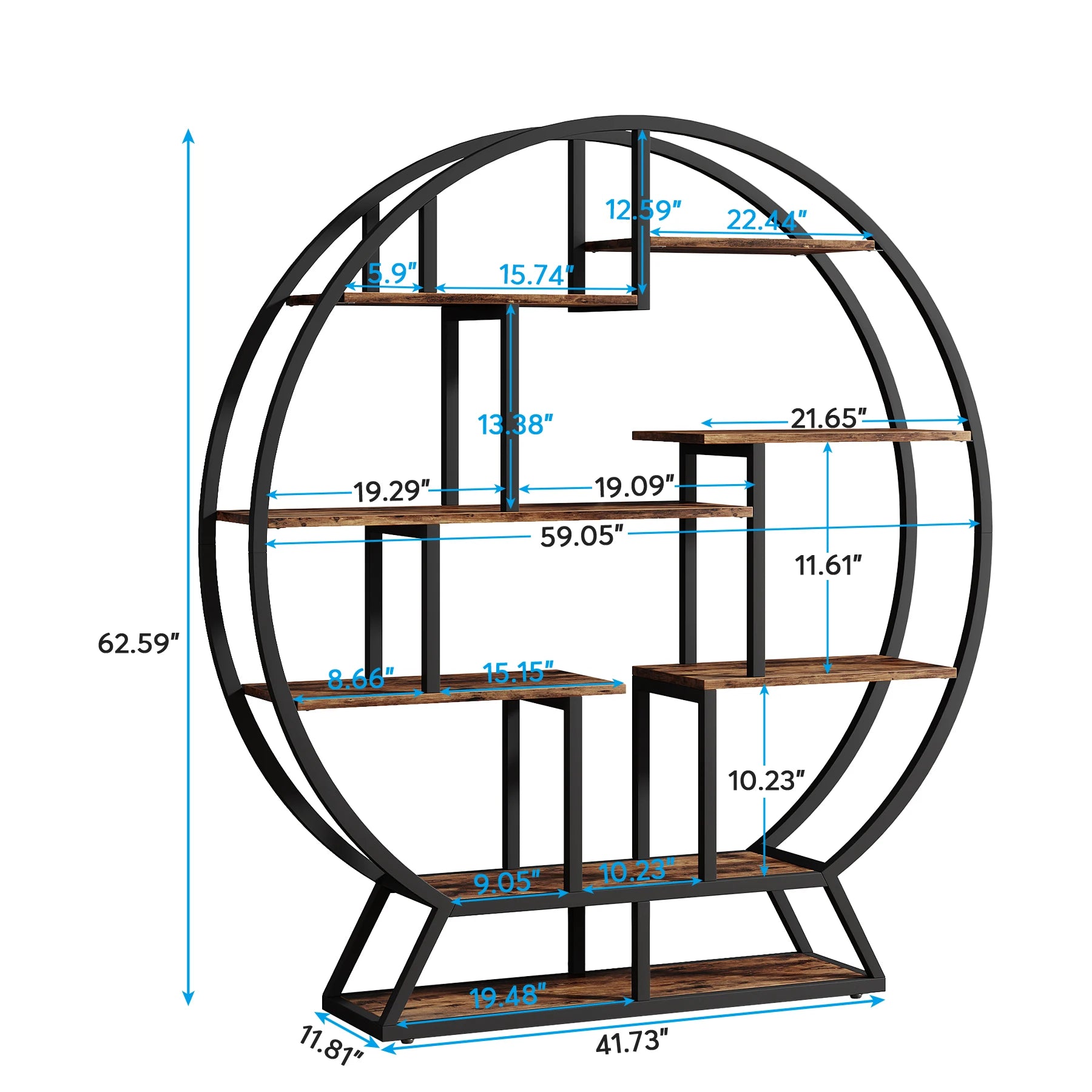 Bookshelf, Round Bookshelves Etagere Bookcase