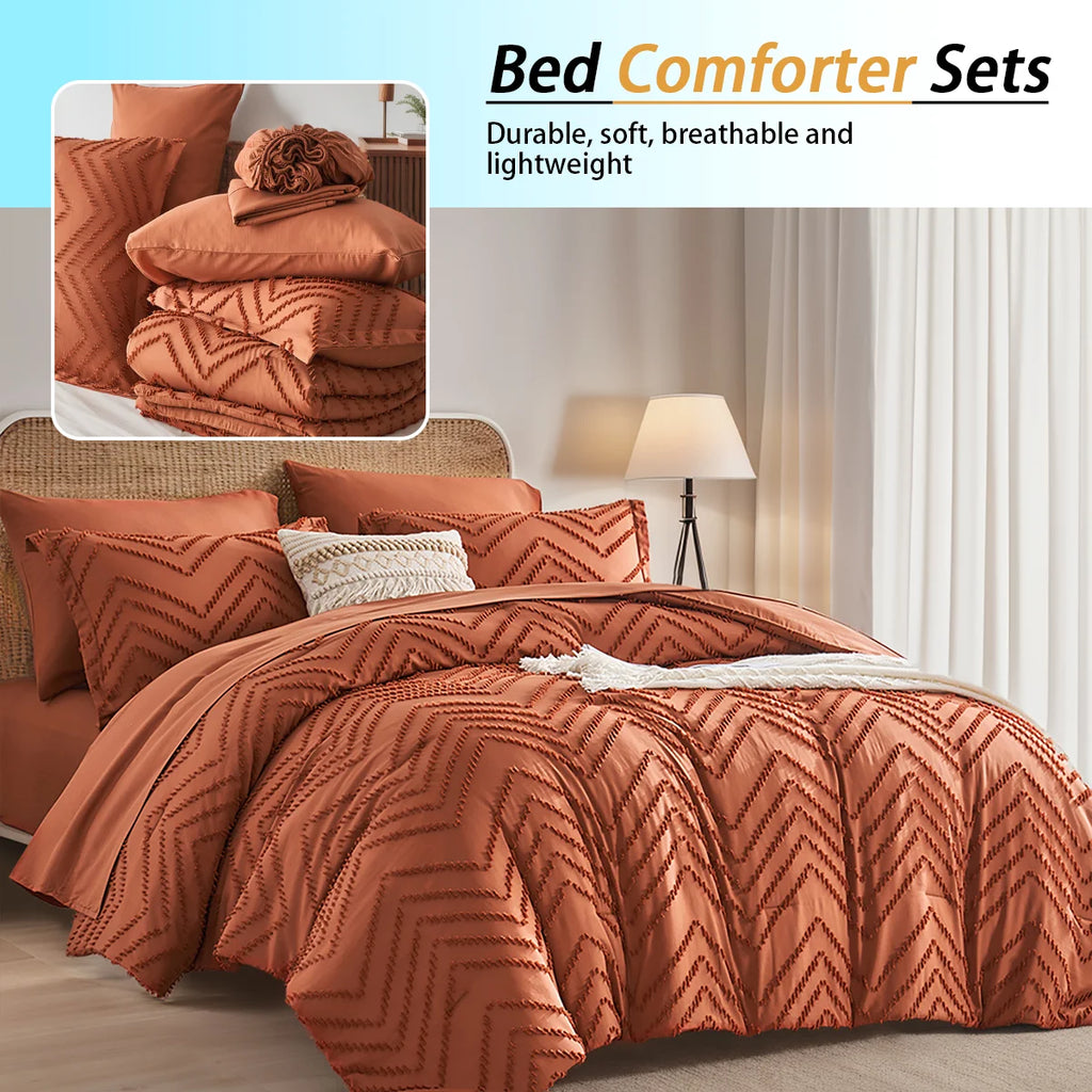 7-piece cut flower design quilt set, soft and comfortable, bedding set, room decoration, suitable for all seasons, ideal gift, q