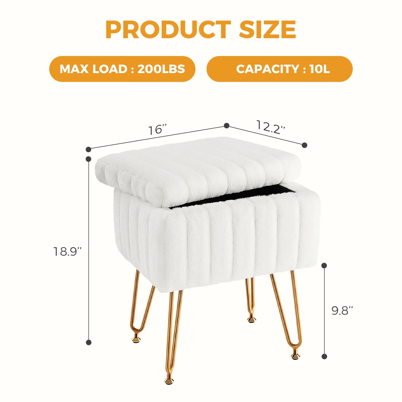 Living Room Hidden Storage Ottoman