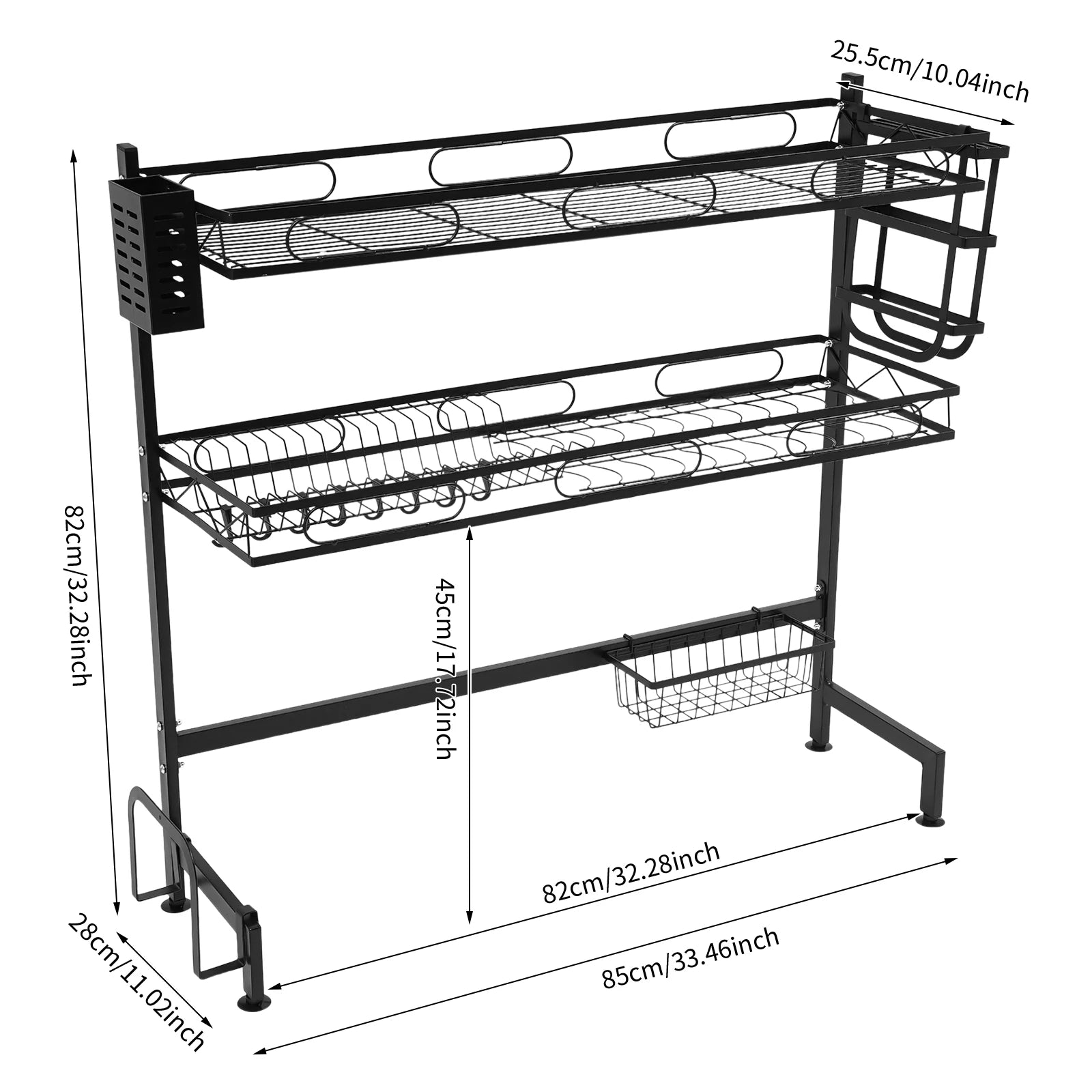 2 Tier Over Sink Dish Drying Rack