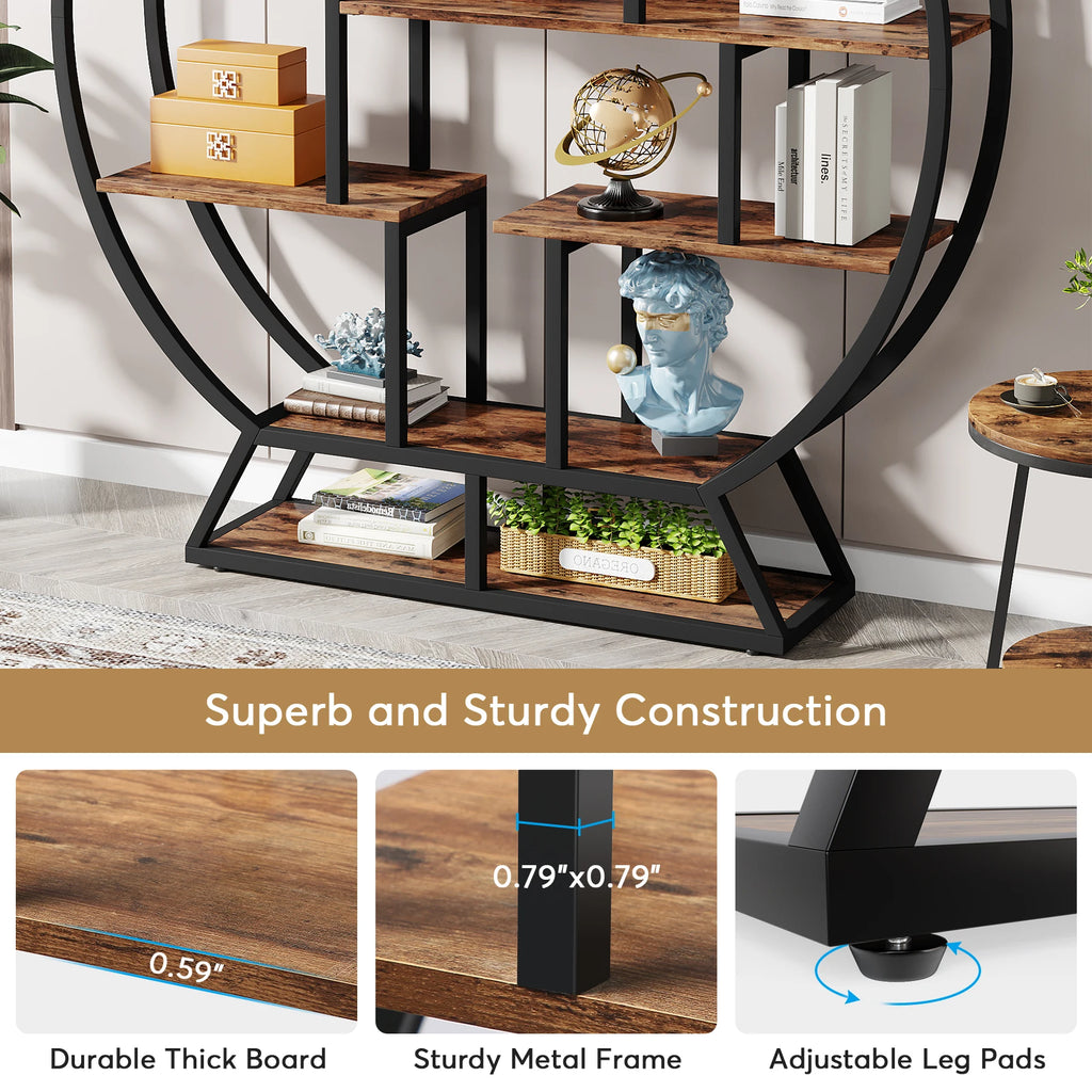 Bookshelf, Round Bookshelves Etagere Bookcase