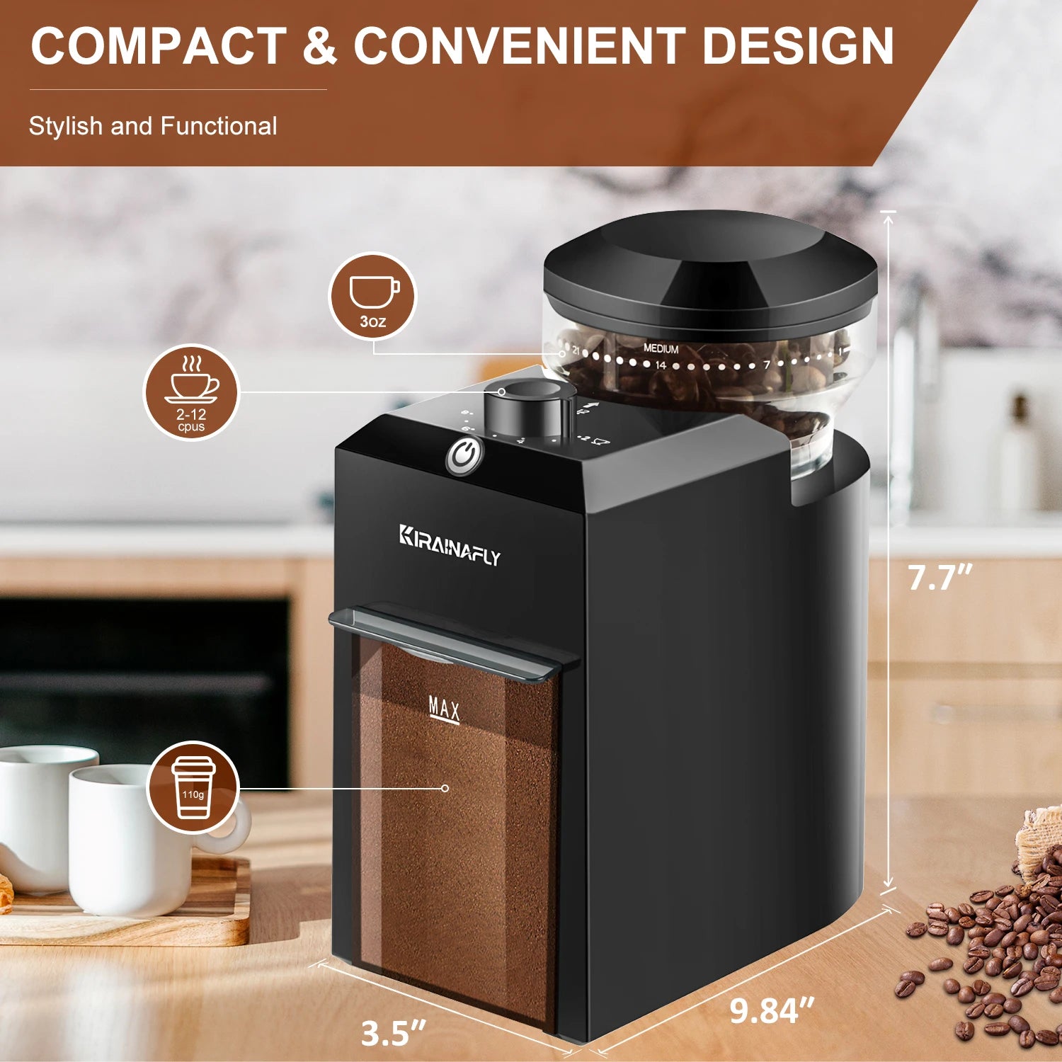 Electric Burr Mill Coffee Grinder