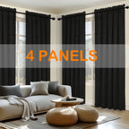 4pcs Light Filtering Curtains