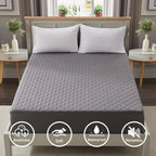 Waterproof Mattress Protector, Noiseless Mattress Pad with Deep Pocket