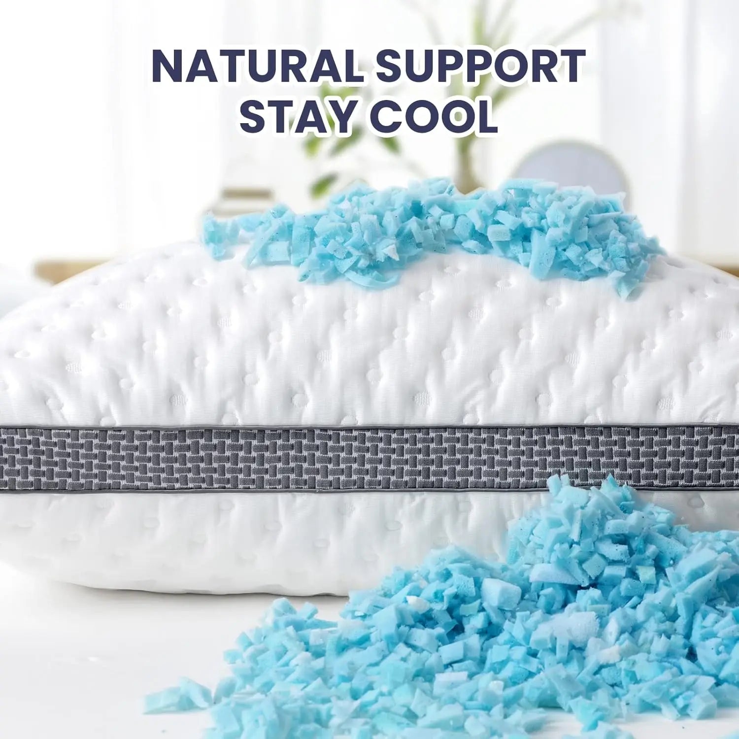 Cooling Gel Memory Foam Bed Pillow, CertiPUR-US Certified