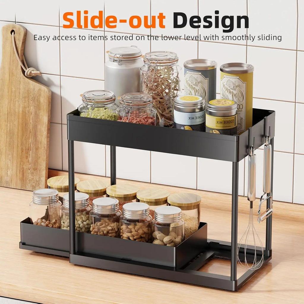 Under-sink storage rack
