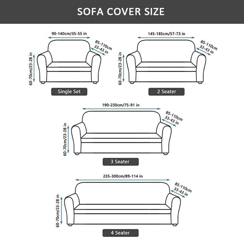 1PC Seersucker Sofa Cover