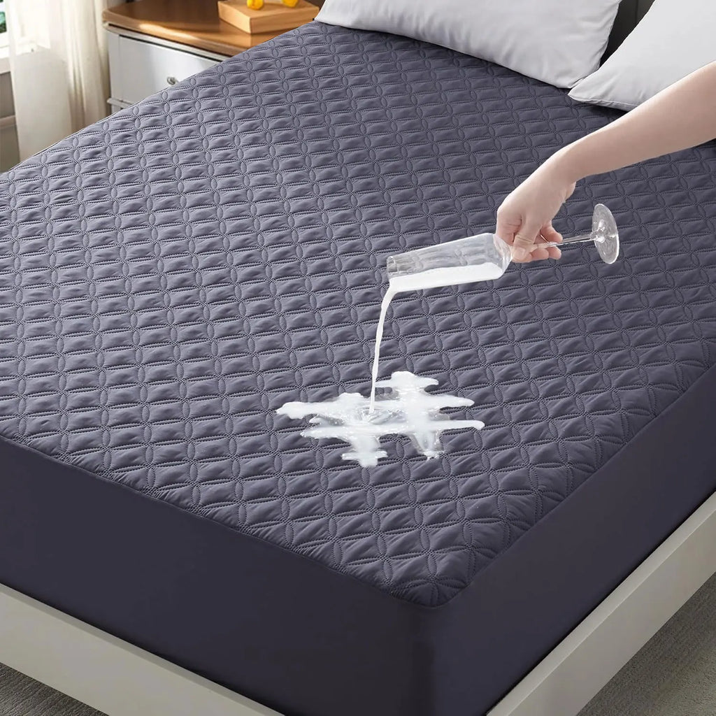 Waterproof Mattress Protector, Noiseless Mattress Pad with Deep Pocket