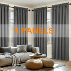 4pcs Light Filtering Curtains
