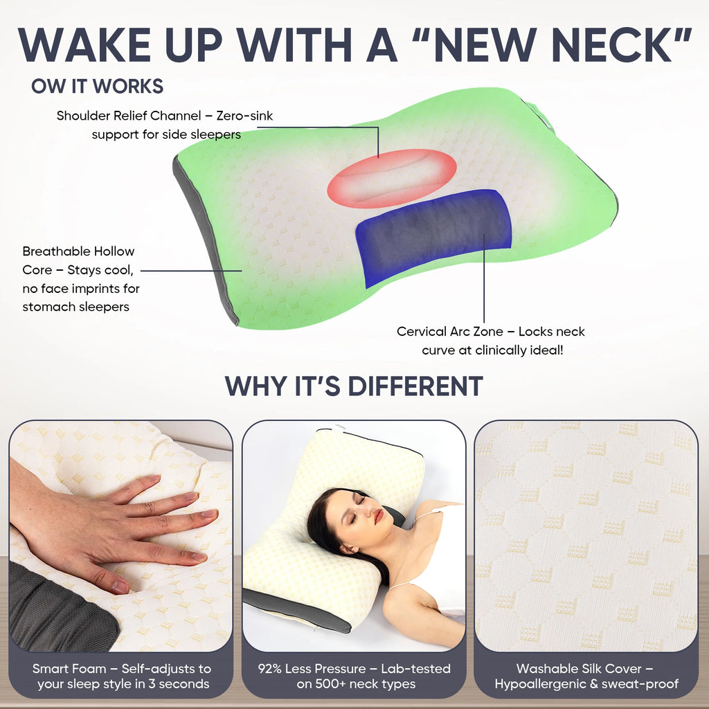 2pcs Soft Knitted Massage Neck Pillow