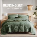 7-piece cut flower design quilt set, soft and comfortable, bedding set, room decoration, suitable for all seasons, ideal gift, q