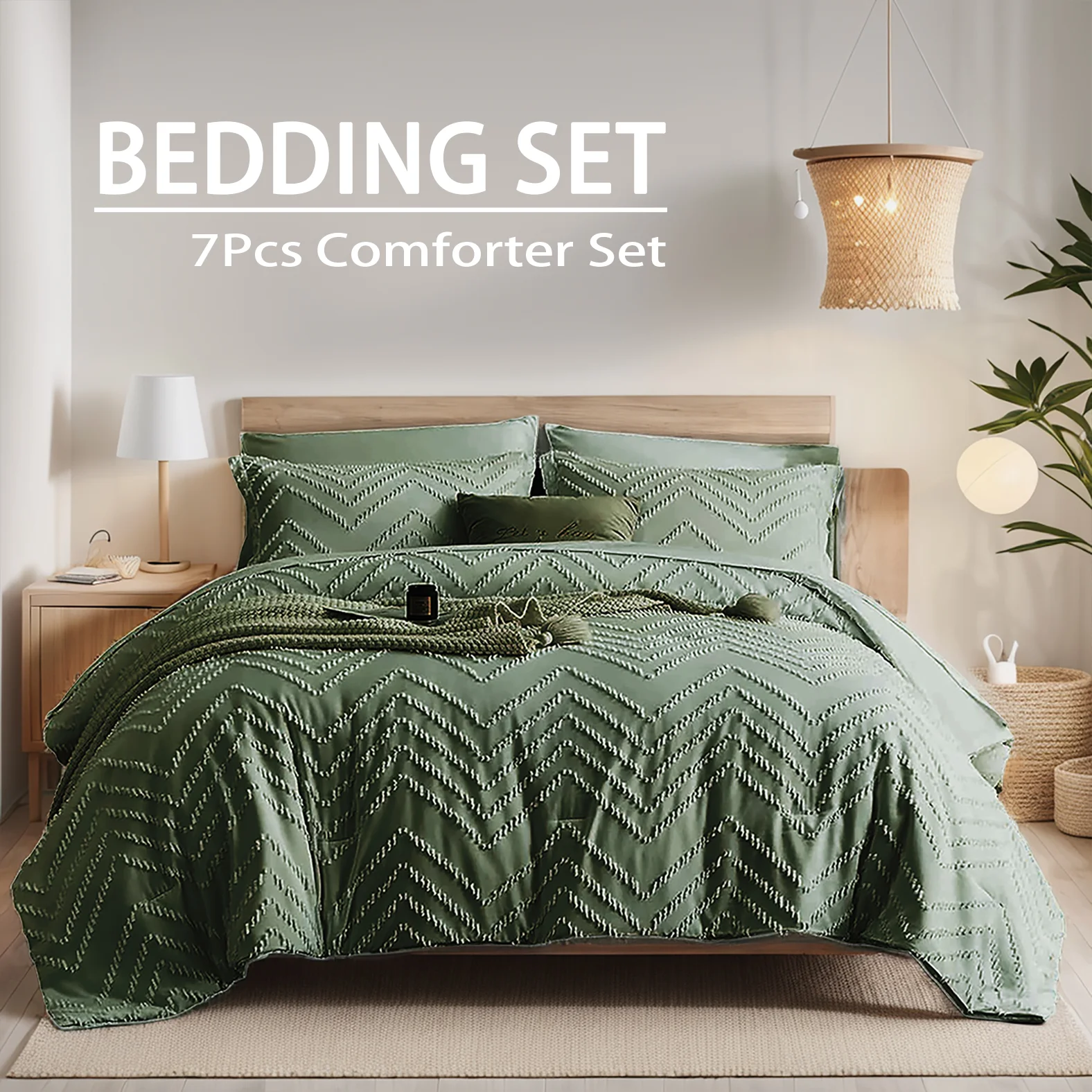 7-piece cut flower design quilt set, soft and comfortable, bedding set, room decoration, suitable for all seasons, ideal gift, q