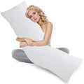 Memory Foam Body Pillow -Fluffy Body Pillows for Adults - 20x54 inch, White