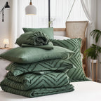 7-piece cut flower design quilt set, soft and comfortable, bedding set, room decoration, suitable for all seasons, ideal gift, q