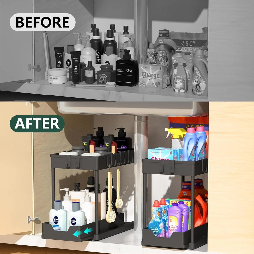 Under-sink storage rack