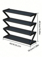 1pc 4-Tier Z-Shaped Shoe Rack
