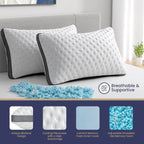 Cooling Gel Memory Foam Bed Pillow, CertiPUR-US Certified