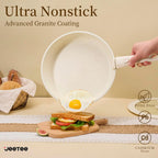 17-Piece Nonstick Cookware Set with Detachable Handle