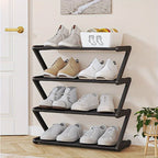 1pc 4-Tier Z-Shaped Shoe Rack