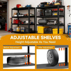 72''H × 40''W Garage Shelving, Metal Shelving