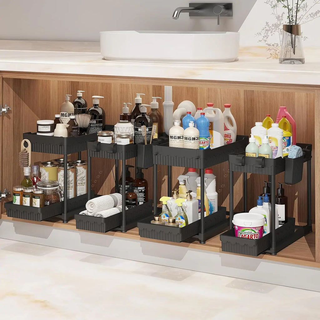 Under-sink storage rack